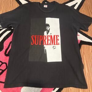 Supreme Scarface Split Tee - Size X-Large - Black - Used
